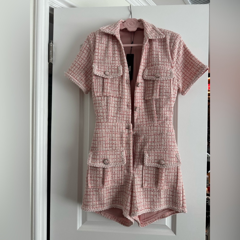 Fashion Nova Stay Sweet Romper - Pink small